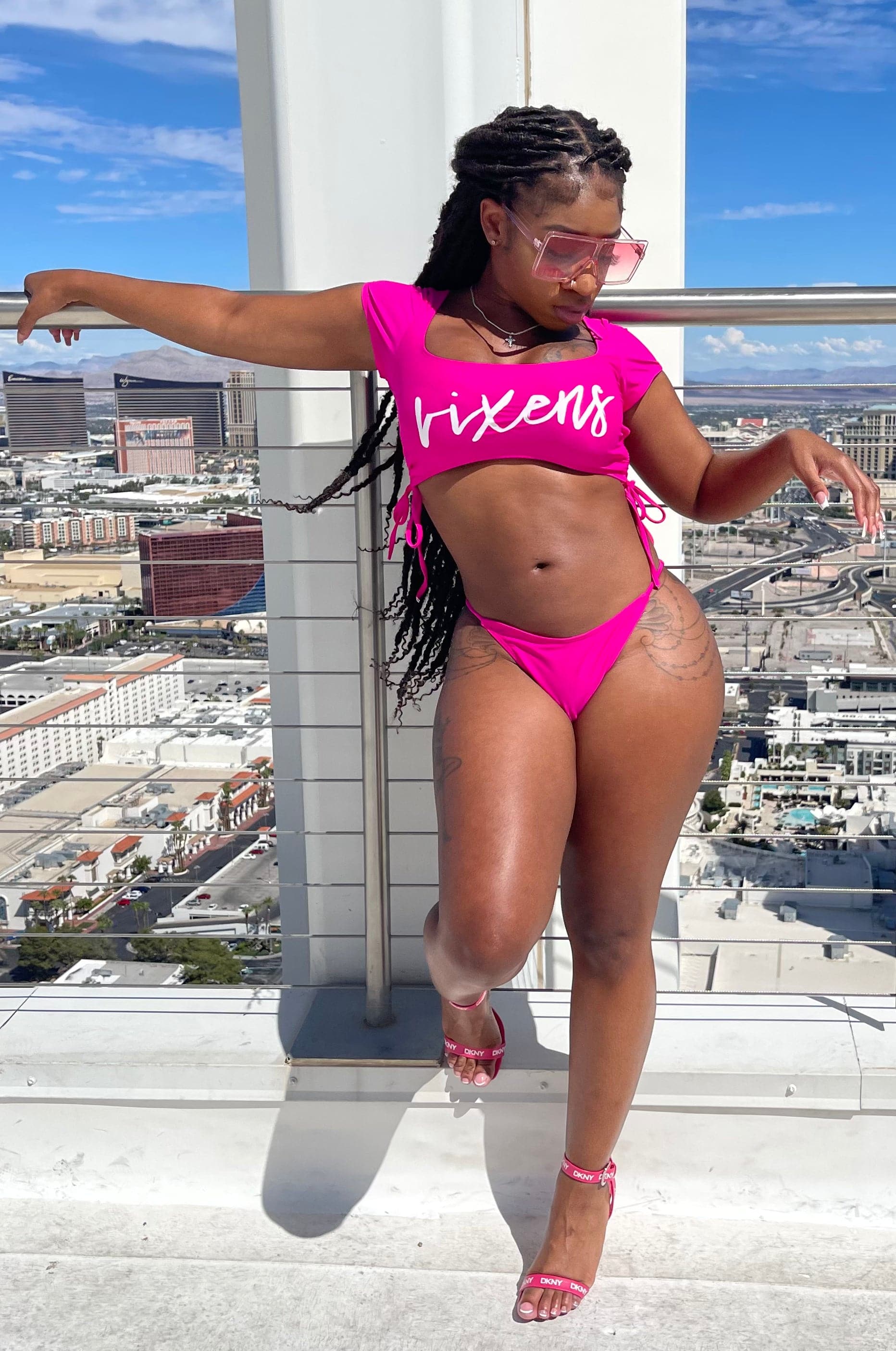 VIXENS Classic Two Piece Swimsuit - Fuchsia GC Apparel