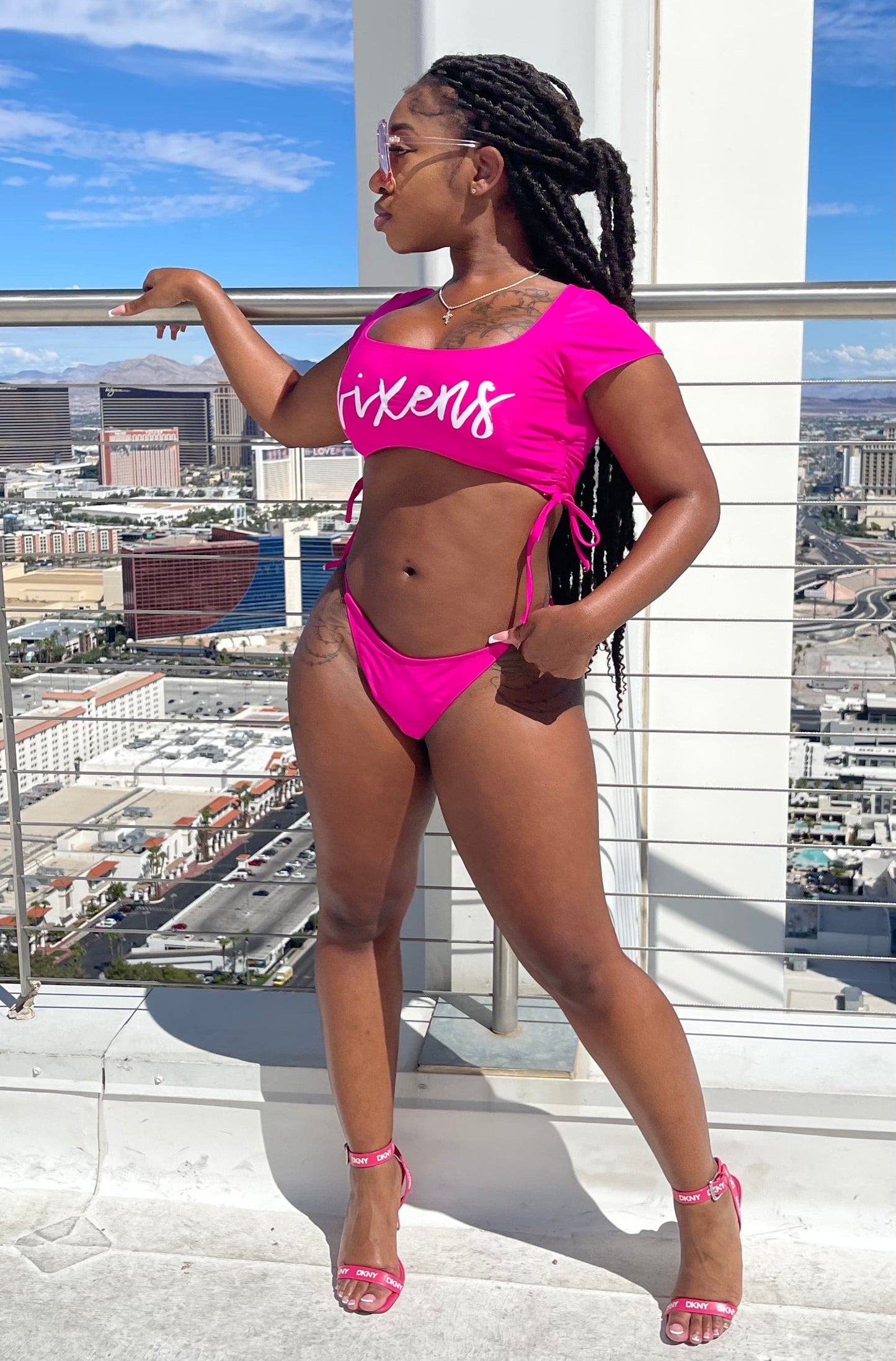 VIXENS Classic Two Piece Swimsuit - Fuchsia GC Apparel