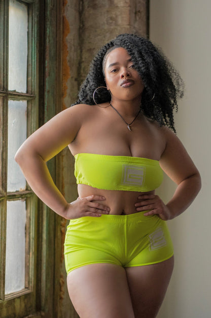 GC CLASSIC Two Piece Tube Top Short Set - NEON GC Apparel