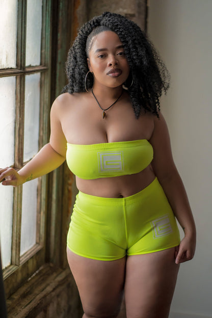 GC CLASSIC Two Piece Tube Top Short Set - NEON GC Apparel