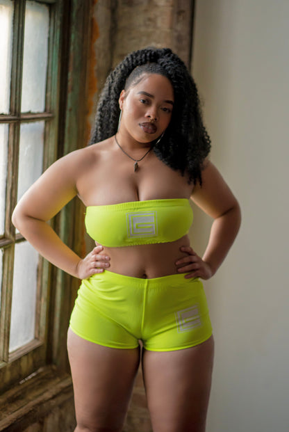 GC CLASSIC Two Piece Tube Top Short Set - NEON GC Apparel