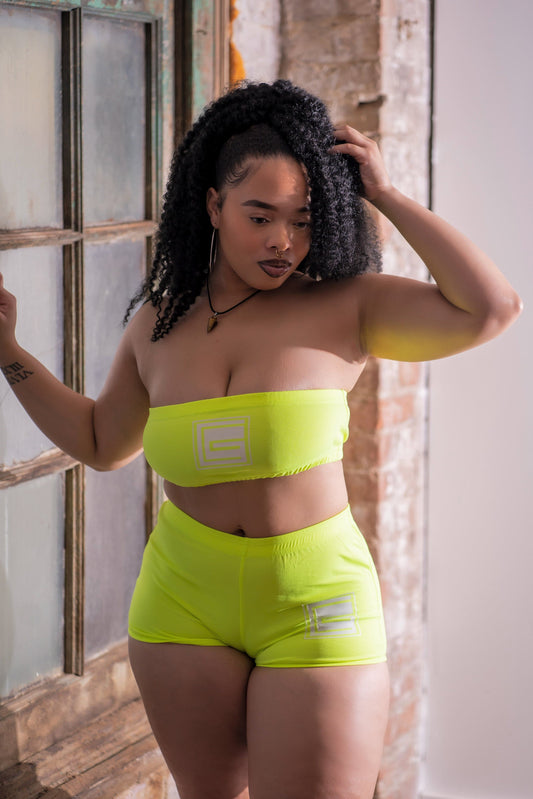 GC CLASSIC Two Piece Tube Top Short Set - NEON GC Apparel