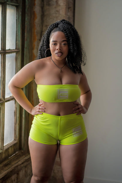 GC CLASSIC Two Piece Tube Top Short Set - NEON GC Apparel